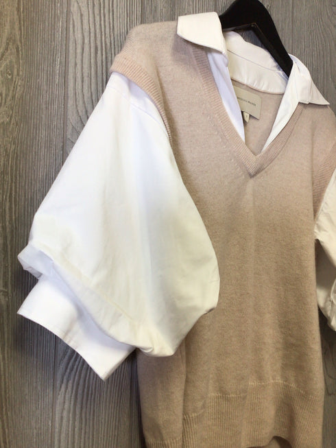 Brochu Walker Top wCashmere Vest Size Small